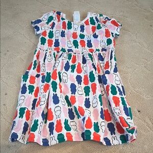 Hanna Andersson Miffy Print Pocket Dress Miffy Pink Multi Size: 6-7